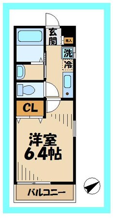 アザレ読売ランドD棟の物件間取画像